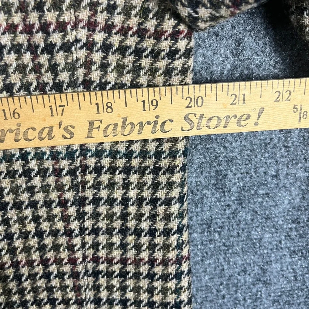Vintage Palm Beach Houndstooth Blazer‎ Mens 40R Brown Elbow Patches Sport Coat